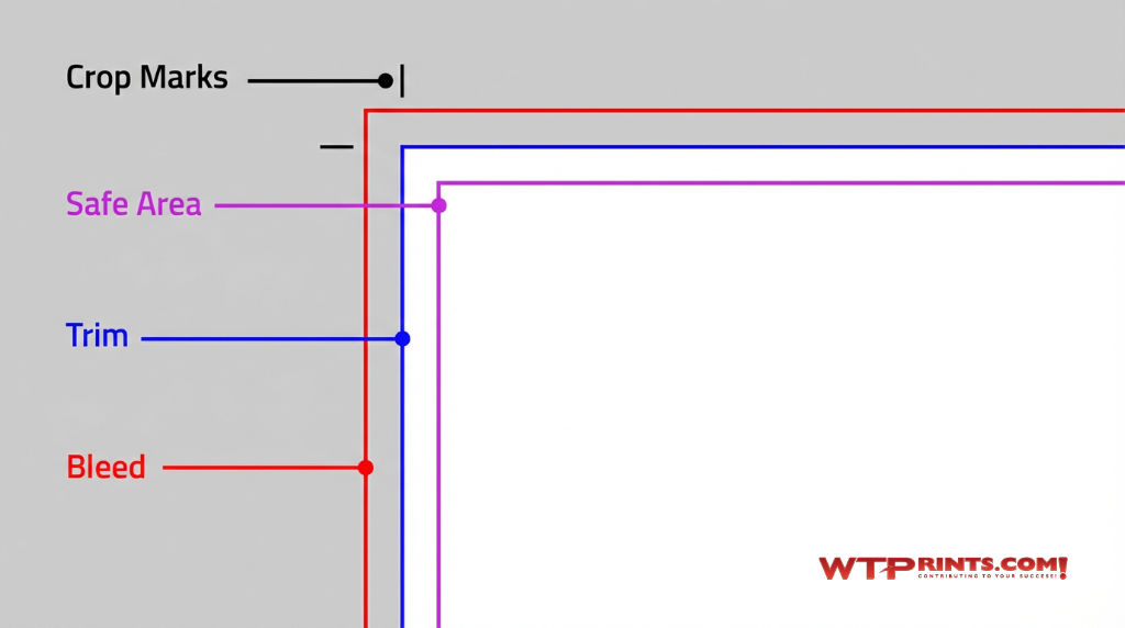 Illustrator document trim, bleeds, safe area, and crop marks